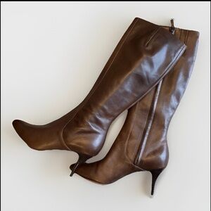 Cole Haan “Chrystie” High Heel Leather Knee Boots Women’s 8B Brown